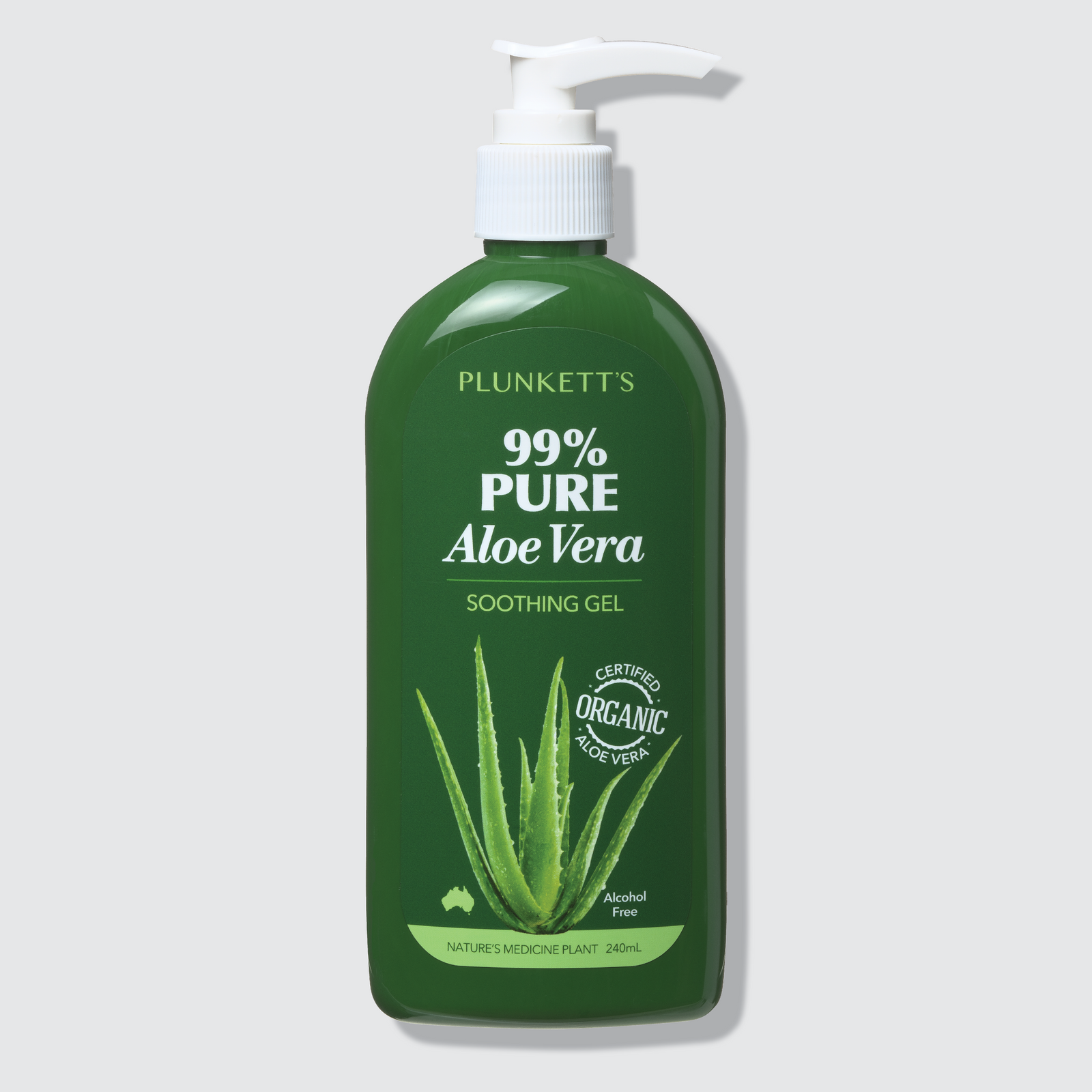 99 Pure Aloe Vera Soothing Gel After sun Skincare Plunkett Pharmaceuticals