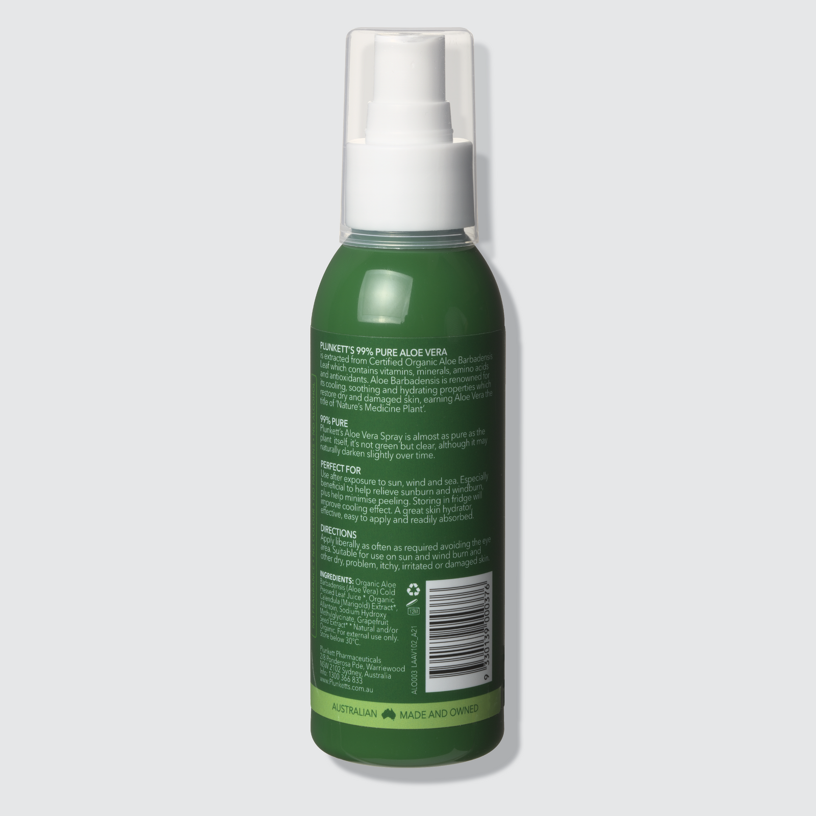 99% Pure Aloe Vera Cooling Spray
