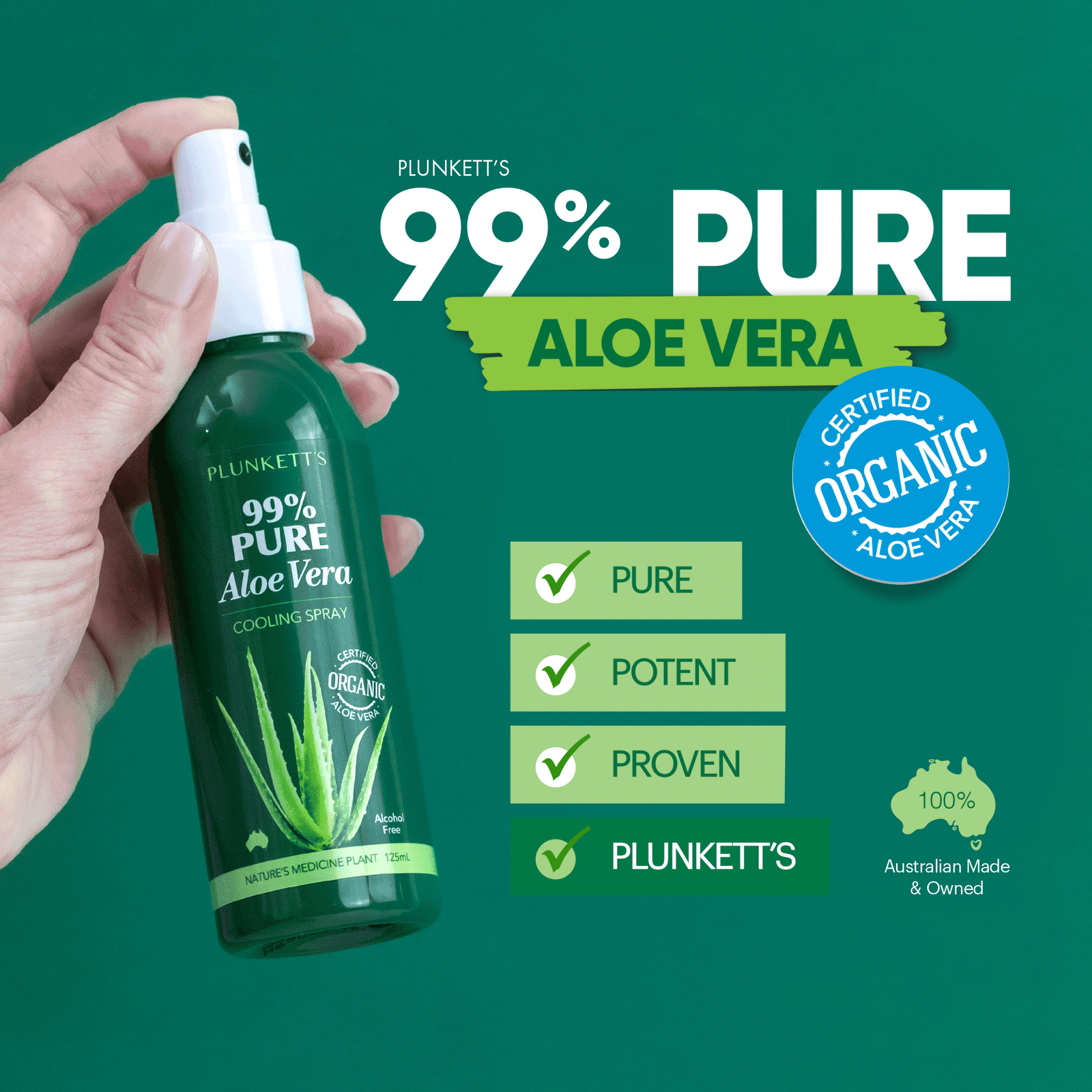aloe vera spray 100 99% Pure Aloe Vera Cooling Spray