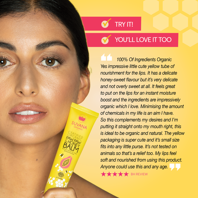 Suvana Certified Organic Paw Paw & Honey Balm